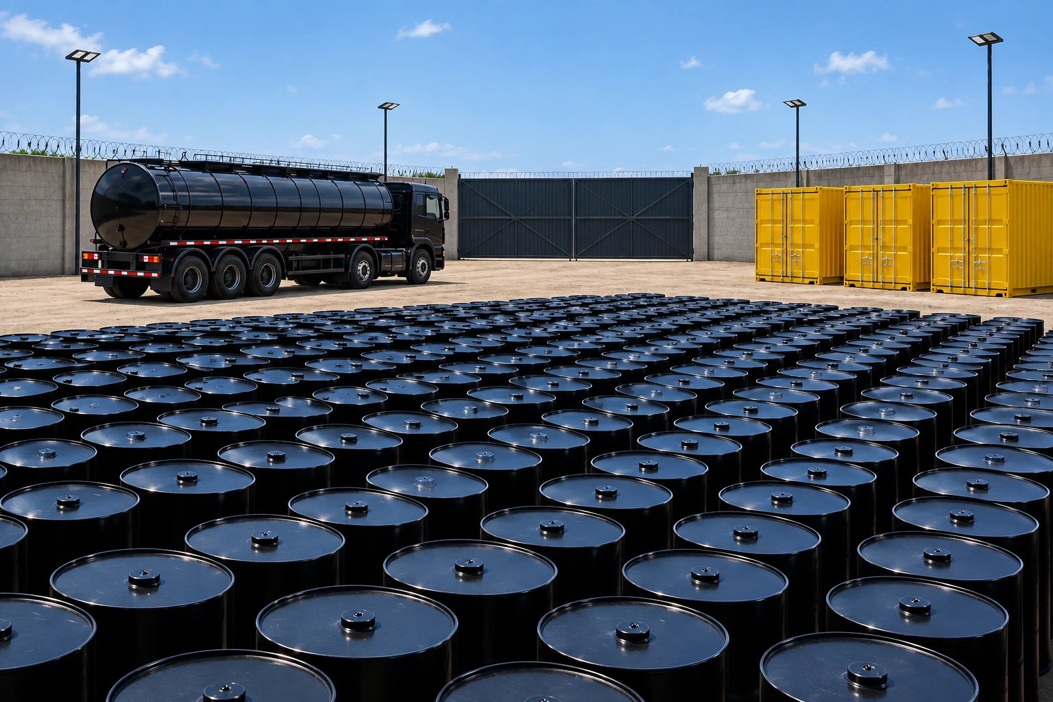 Bitumen storage and supply yard